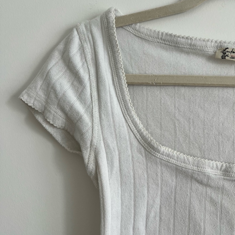 Free People Cropped Scoop Neck Top - Picture 2 of 5